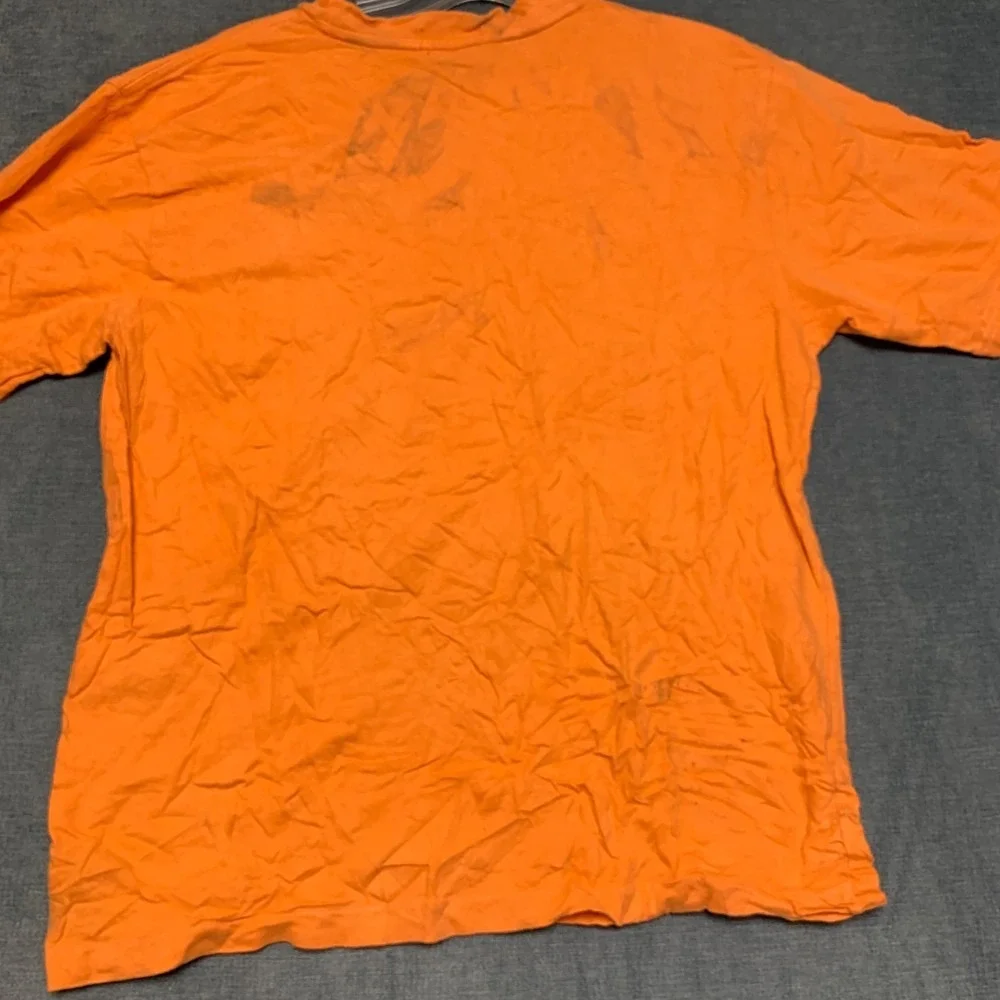 Polo Ralph Lauren T Shirt Mens S Orange Embroidered Logo Chest Pocket Short